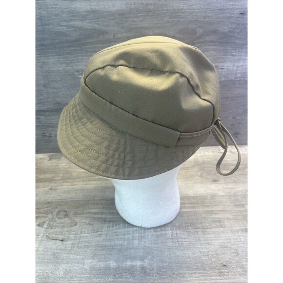 IZOD LACOSTE Womens Beige Sun Hat Beach Bucket Tie Sun Cap Vintage - Picture 5 of 12
